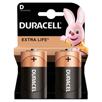 Duracell D alkaline batteri 2 stk.
